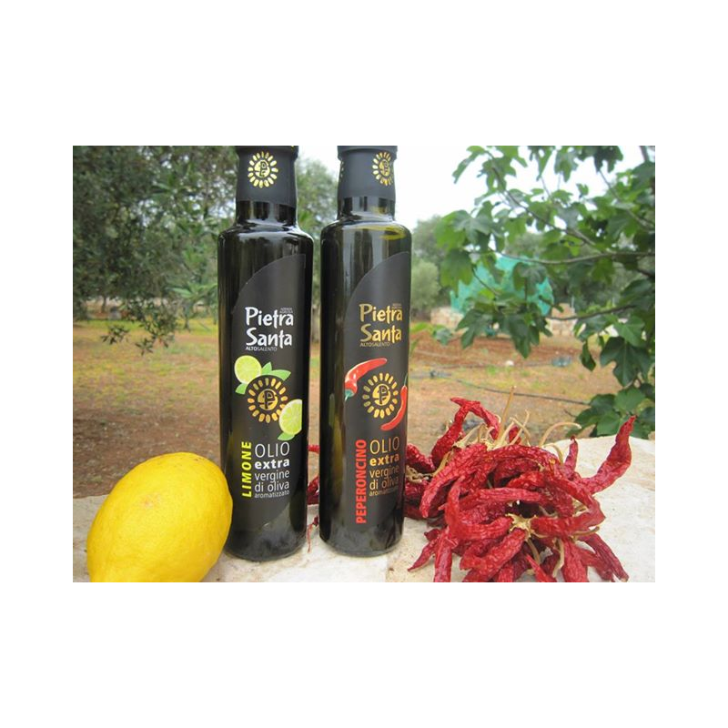 Condimento a base di Olio extravergine di oliva e peperoncino - bottiglia 0,25 Litro